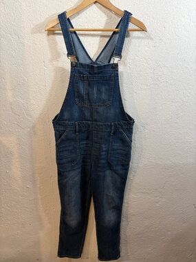 Vintage Gap Bib Overalls Blue Denim Women's Sz M Whisker Y2K Boho Country Basics
